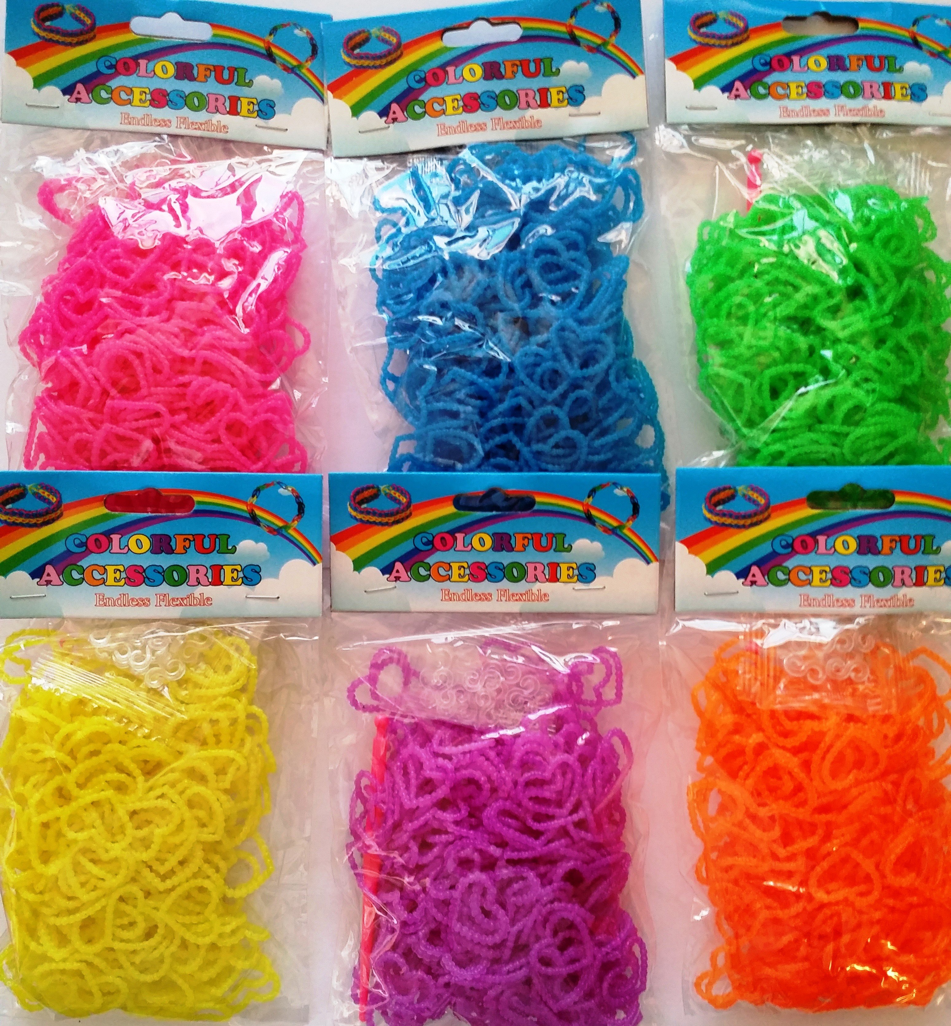 Colourful loom bands